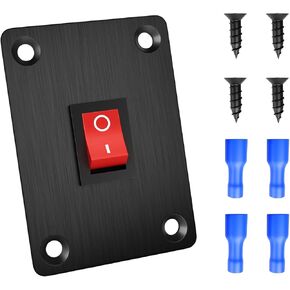 QTEATAK Prewired 6-Pin 3 Position I、II Button Switch, Rocker Switch, Toggle Switch with Mounting Plate - Waterproof Cap Included in Kuwait