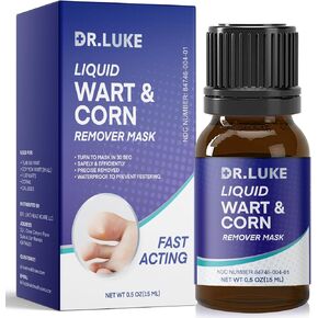 Dr. Luke Corn Removers for Toes: Deep Corn Removal for Feet Hand - Fast Acting Salicylic Acid Wart Corn Removers for Feet Hand Corn Callus Plantar Wart Common Wart Flat Wart-0.5 Oz