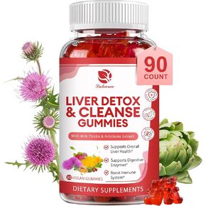 (2 Pack) Liver Cleanse Detox & Repair Gummies - Herbal Liver Support Supplement with Milk Thistle Dandelion Root Turmeric and Artichoke Extract for Liver Health - Silymarin Milk Thistle Liver Detox