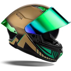OutdoorMaster Full Face Dual Visor Adult Motorcycle Helmet for Motorbike Street Bike with Pinlock Ready DOT Approved