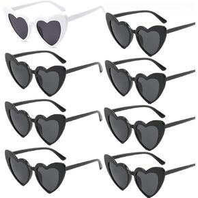 AEAHALY Pink White Black Heart Sunglasses for Women Vintage Bride Heart Shaped Sunglasses Wedding Party Accessories