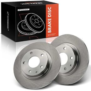 A-Premium 10.94 inch (278mm) Rear Solid Disc Brake Rotors Compatible with Select Mazda Models - 6 2014-2021, 2-PC Set