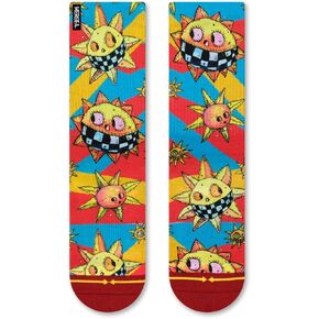 MERGE4 Otis Link Suno Red Unisex Artist Crew Sock