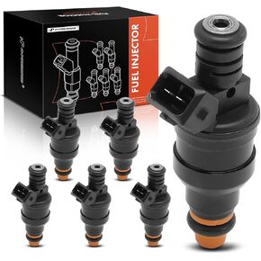 A-Premium Fuel Injectors Set of 6 Compatible with Jeep XJ Series Wagoneer, Cherokee, MJ Series Comanche, 1987 1988 1989 1990, 4.0L, Replace# 12351510, 53003956