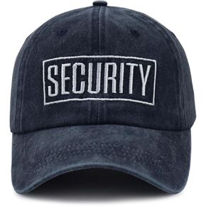Security Hat for Men Women, Adjustable Embroidered Cotton Baseball Cap
