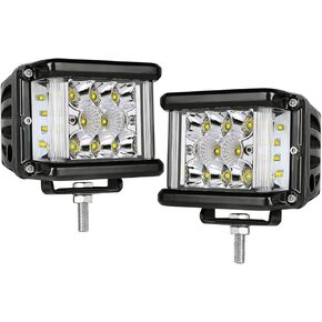 Side Shooter LED Pods, AKD Part 4 Inch 160W Spot Flood Combo Off Road Driving Lights Side Shooter LED Light Pods Square Cube Lights Ditch Pods Lights for Truck Pickup Motorcycle SUV UTV ATV Tractor