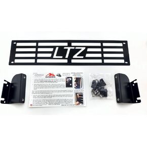Bumper Grille Insert LTZ Edition Powder Coated Black Stainless Steel Compatible with 2015-2019 Silverado 2500 3500 HD M2M #400-160-1