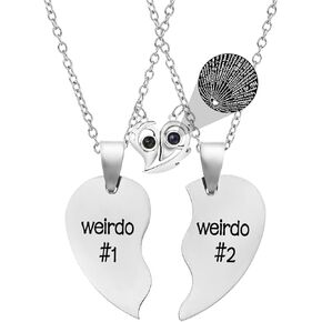 MJartoria Best Friend Necklaces BFF Necklace for 2 Friendship Valentines Day Gifts Matching Heart Pendant Necklace Best Friends Forever