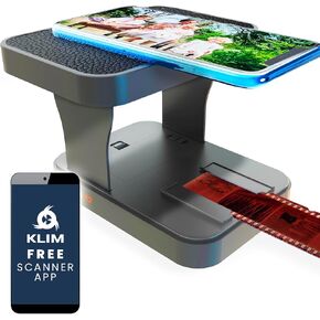 KLIM K2 Mobile Film Scanner 35mm + Free APP - New - Positive & Negative Scanner, Slide Scanner, Photo Scanner, 35mm Color Film Developing Kit Essential - Best Photo Scanner for Old Photos