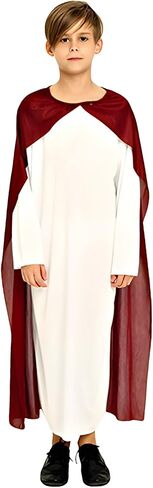 Kids Jesus Saint Costume Virgin Mary Costume Biblical Times Nativity Cape Fancy Dress Halloween Toga Cosplay Costume in Saudi Arabia