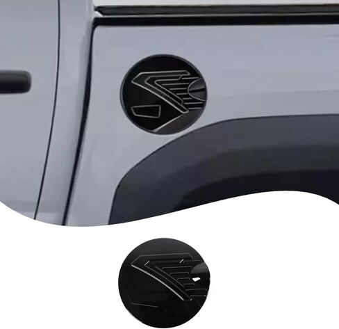 Car Fuel Tank Cap Trim Cover Compatible with Toyota Tacoma 2024 2025 ABS Gas Cap Cover Trim Fuel Tank Cover 3D Sticker Decoration Exterior Accessories (Piano Black) in Kuwait