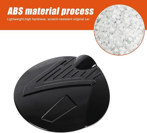 Car Fuel Tank Cap Trim Cover Compatible with Toyota Tacoma 2024 2025 ABS Gas Cap Cover Trim Fuel Tank Cover 3D Sticker Decoration Exterior Accessories (Piano Black) in Kuwait
