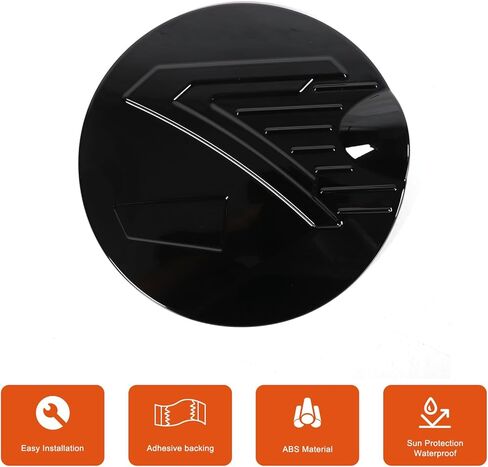 Car Fuel Tank Cap Trim Cover Compatible with Toyota Tacoma 2024 2025 ABS Gas Cap Cover Trim Fuel Tank Cover 3D Sticker Decoration Exterior Accessories (Piano Black) in Kuwait