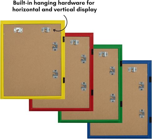 Americanflat 10x12.5 Kids Art Frame - Front Loading Picture Frame - Set of 2 - Use as 8.5x11 Frame with Mat or 10x12.5 Frame Without Mat - My Mini Masterpiece - Holds 100 Artworks - Blue in Saudi Arabia
