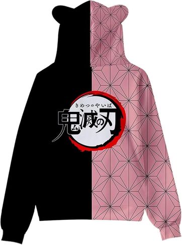 3D Anime Hoodie Cute Cat Ear Sweatshirt Harajuku Anime Cosplay Coat Pullover Tracksuit Sweater Men Women Girls in Saudi Arabia