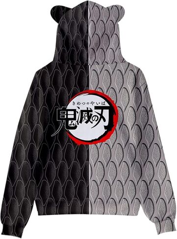 3D Anime Hoodie Cute Cat Ear Sweatshirt Harajuku Anime Cosplay Coat Pullover Tracksuit Sweater Men Women Girls in Saudi Arabia
