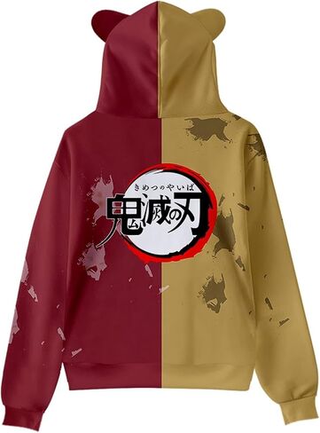 3D Anime Hoodie Cute Cat Ear Sweatshirt Harajuku Anime Cosplay Coat Pullover Tracksuit Sweater Men Women Girls in Saudi Arabia