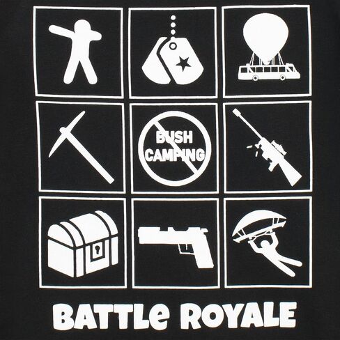 تي شيرت ألعاب Battle Royale للأولاد مقاس 10 أسود in Saudi Arabia