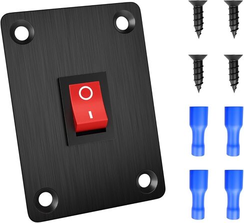 QTEATAK Prewired 6-Pin 3 Position I、II Button Switch, Rocker Switch, Toggle Switch with Mounting Plate - Waterproof Cap Included in Kuwait