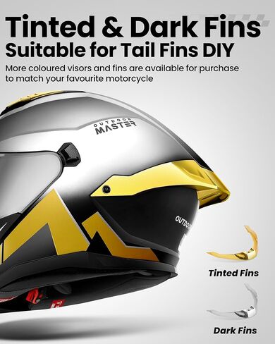 OutdoorMaster Full Face Dual Visor Adult Motorcycle Helmet for Motorbike Street Bike with Pinlock Ready DOT Approved in Saudi Arabia