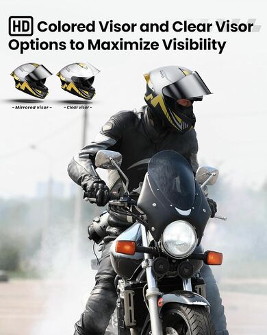 OutdoorMaster Full Face Dual Visor Adult Motorcycle Helmet for Motorbike Street Bike with Pinlock Ready DOT Approved in Saudi Arabia
