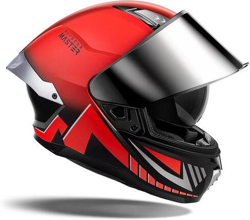OutdoorMaster Full Face Dual Visor Adult Motorcycle Helmet for Motorbike Street Bike with Pinlock Ready DOT Approved in Saudi Arabia