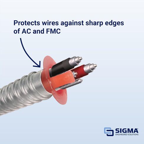 Sigma Engineered Solutions ProConnex 02-55036L AC/Flex Anti-Short Bushings #1 Conduit Fitting, 35-Pack, Red in Saudi Arabia