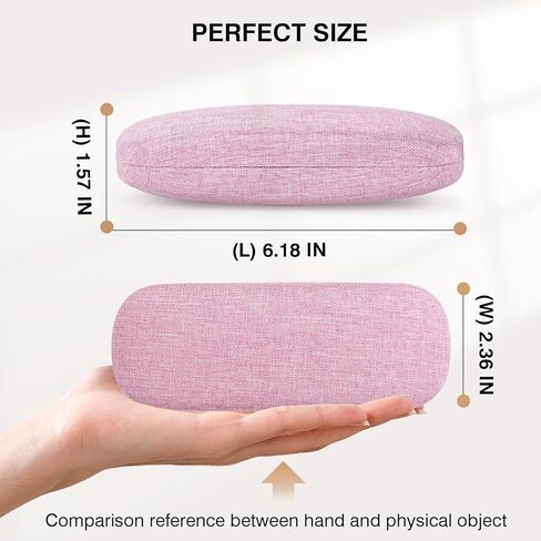 Marvolia Glasses Case Hard Shell Eyeglasses Case Linen Fabrics Protective Case for Sunglasses Eyeglasse for Men Women in Kuwait
