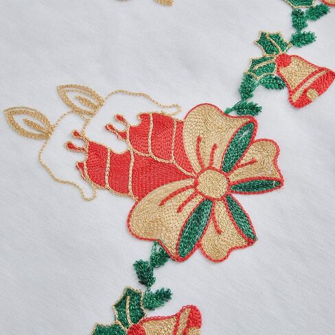 Christmas Sheer Curtains 84 Inches Long Snowflake Embroidered Christmas Curtains for Living Room White Sheer Curtain Christmas Pattern Window Curtains for Dining Room Xmas Decor 2 Panels Rod Pocket in Saudi Arabia