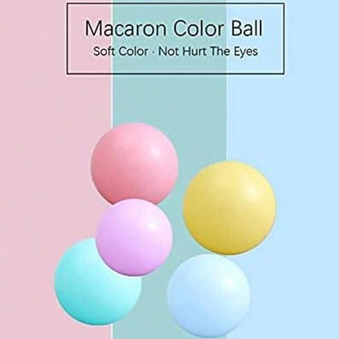 MoonxHome Ball Pit Balls Crush Proof Plastic Children's Toy Balls Macaron Ocean Balls 2.15 Inch Pack of 200 White&Green&Pink in Saudi Arabia