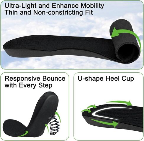 Endoto Insoles for Hoka Running Sneakers, Replacement High-Rebound EVA Inner Inserts Soles for Men & Women Shoes in Kuwait