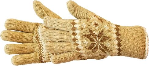 Manzella Womens Crystal Knit Glove With Jaquard Pattern and Ultra Soft Plush Lining in Kuwait