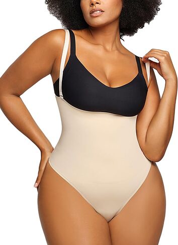 SHAPELLX Women's ShapewearTummy Control Slimmer Body Shaper Seamless Backless Bodysuit Thong in Saudi Arabia