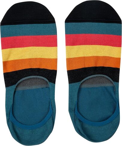 PS Paul Smith Men's No Show Stripe Socks, Petrol Green, One Size in Saudi Arabia