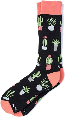 Alynn Men's Hipster Designer Cactus Desert Vibe Novelty Crew Dress Socks in Kuwait