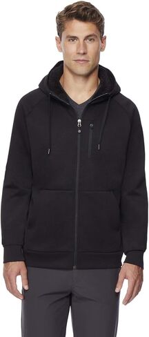 سترة بغطاء رأس مبطنة بقماش الشيربا من الصوف بتقنية 32 درجة للرجال in Kuwait