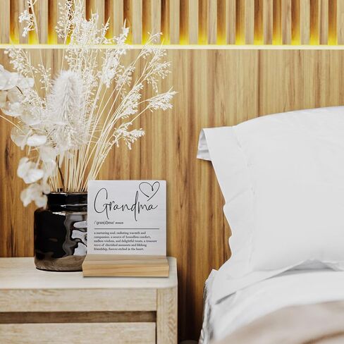 Ayxvt Wooden Sign for Grandma - Grandma Gifts, Grandma Definition Wood Plaque Sign Desk Decor, Gifts for Grandma, Grandma Gifts from Grandchildren, Best Grandma Gifts in Kuwait