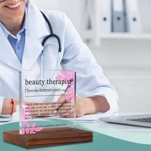 هدايا تقدير لمعالج التجميل، لافتة ديكور مكتبية شفافة، أخصائي التجميل، شكرًا للتخرج، هدايا تقاعد يوم الطبيب، لوحات تزيين مكتب العيادة الطبية TZD89 in Kuwait