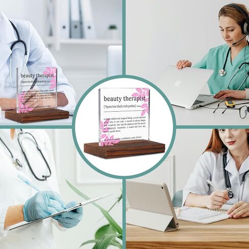 هدايا تقدير لمعالج التجميل، لافتة ديكور مكتبية شفافة، أخصائي التجميل، شكرًا للتخرج، هدايا تقاعد يوم الطبيب، لوحات تزيين مكتب العيادة الطبية TZD89 in Kuwait