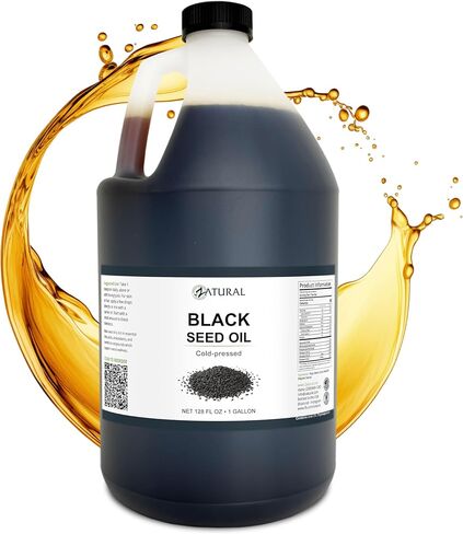 زيت حبة البركة السوداء من زاتورال، زيت الكمون المضغوط على البارد للهضم والجلد والدماغ والمناعة والمفاصل والمزيد (4 أونصة سائلة) in Kuwait