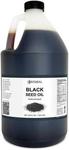 زيت حبة البركة السوداء من زاتورال، زيت الكمون المضغوط على البارد للهضم والجلد والدماغ والمناعة والمفاصل والمزيد (4 أونصة سائلة) in Kuwait