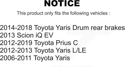 دوارات فرامل قرصية محفورة ومغلفة أمامية من Transit ومجموعة وسادات سيراميك بديلة لسيارة Toyota Yaris Prius C Scion iQ KDC-100072 in Saudi Arabia
