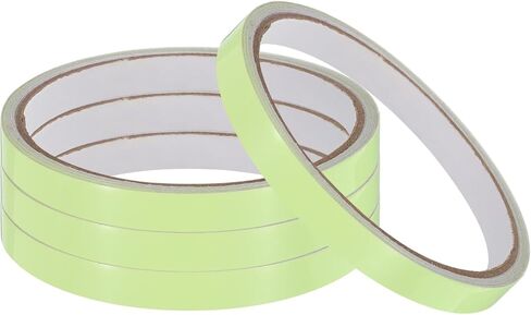 uxcell 7Rolls Glow in The Dark Tape, 0.47 inch x 9.8 ft Fluorescent Adhesive Tape Luminous Tape for Stairs, Walls, Steps, Exit Sign, Home Decoration, Red in Saudi Arabia