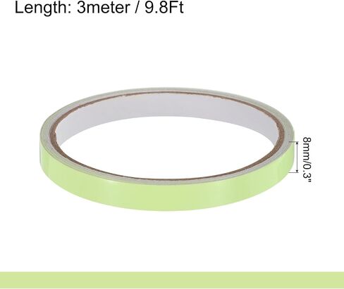 uxcell 7Rolls Glow in The Dark Tape, 0.47 inch x 9.8 ft Fluorescent Adhesive Tape Luminous Tape for Stairs, Walls, Steps, Exit Sign, Home Decoration, Red in Saudi Arabia