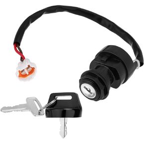 M MATI Ignition Key Switch for Yamaha Wolverine 350 Warrior 350 Bear Tracker 250 Big Bear 250 Bruin 250/350 Grizzly 125/350 Raptor 125/250/350 2002-2014 Raptor 660 700 2001-2008 5LP-82510-00-00
