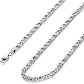 FIBO STEEL 3-6mm Curb Chain Necklace for Men Women Stainless Steel Biker Punk Style 18.0-30.0 inches Silver Black Gold Tone