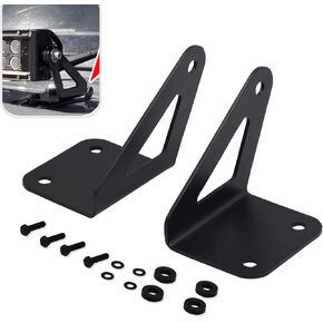 32'' LED Light Bar Upper Hood Engine Hinges Mounting Brackets Compatible with Jeep Wrangler JK 2007-2018
