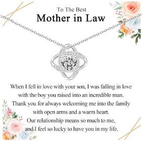 Infinity Necklace Gifts for Mother in Law/ Sister in Law/ Daughter in Law/ Bonus Mom/ Step Mom -Jewerly Present as Christmas Birthday Mothers Day Valentines Day Easter Gift Stocking Stuffers for Women