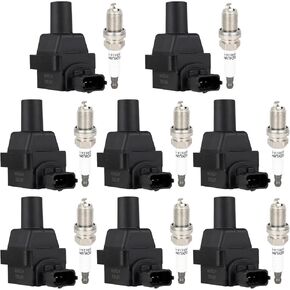 ECCPP Ignition Coil 8 ignition coils wilth 8 iridium Spark Plugs UF352,for Mercedes-Benz W210 E420 W140 S420 C140 S500 R129 SL500 CL600 S600 SL600UF352