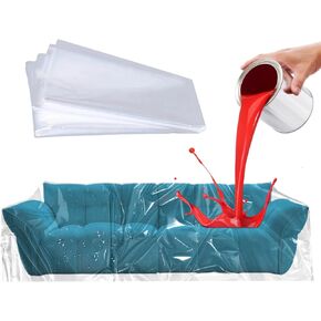 2Pcs Plastic Couch Cover Sofa Cover Furniture Cover Plastic for Sofa Waterproof Sofa Protector Cover for Sofas Plastic Cover for Couch, Plastic Sofa Cover Protector (2 x 3 m)